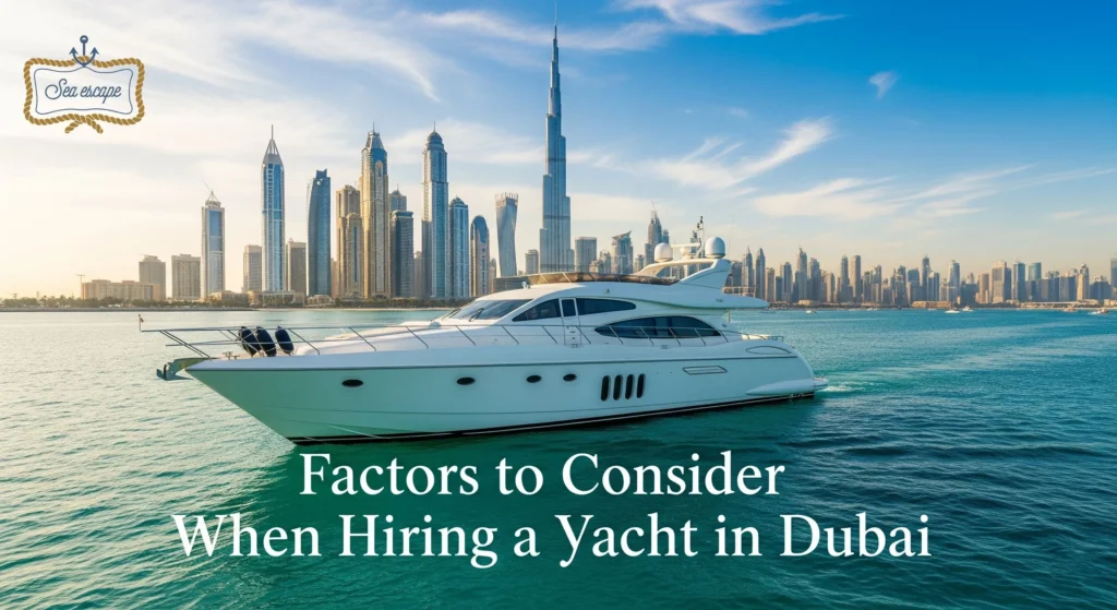 Factors to Consider When Hiring a Yacht in Dubai
