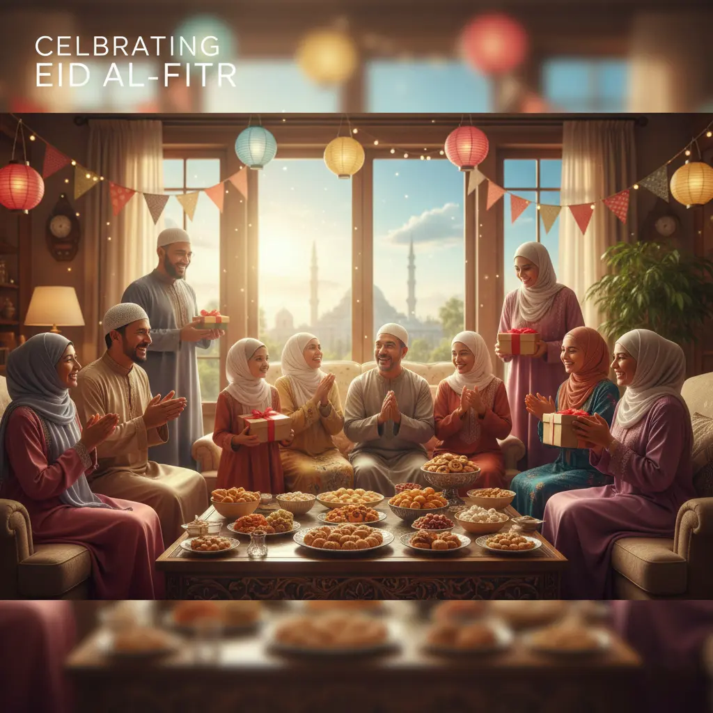 How is Eid al-Fitr celebrated